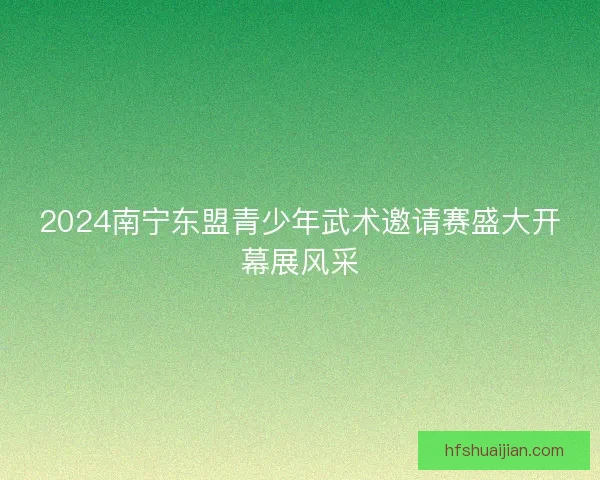 2024南宁东盟青少年武术邀请赛盛大开幕展风采