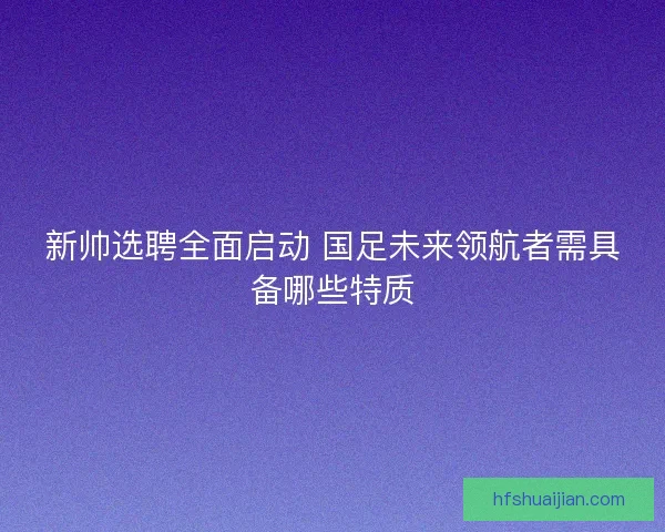 新帅选聘全面启动 国足未来领航者需具备哪些特质