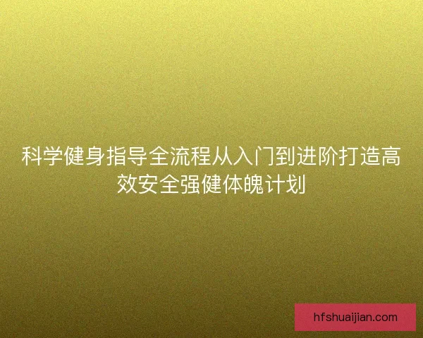科学健身指导全流程从入门到进阶打造高效安全强健体魄计划 科学健身指导全流程从入门到进阶打造高效安全强健体魄计划